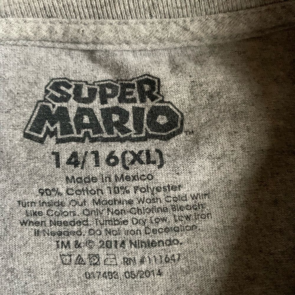 2014 Super Mario Gray T Shirt - Picture 6 of 7